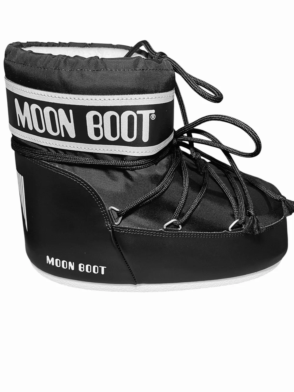 Moon Boot Icon Low Black Nylon Boots Snow Boot Womens Size 10 10.5 EU 42 43 NEW